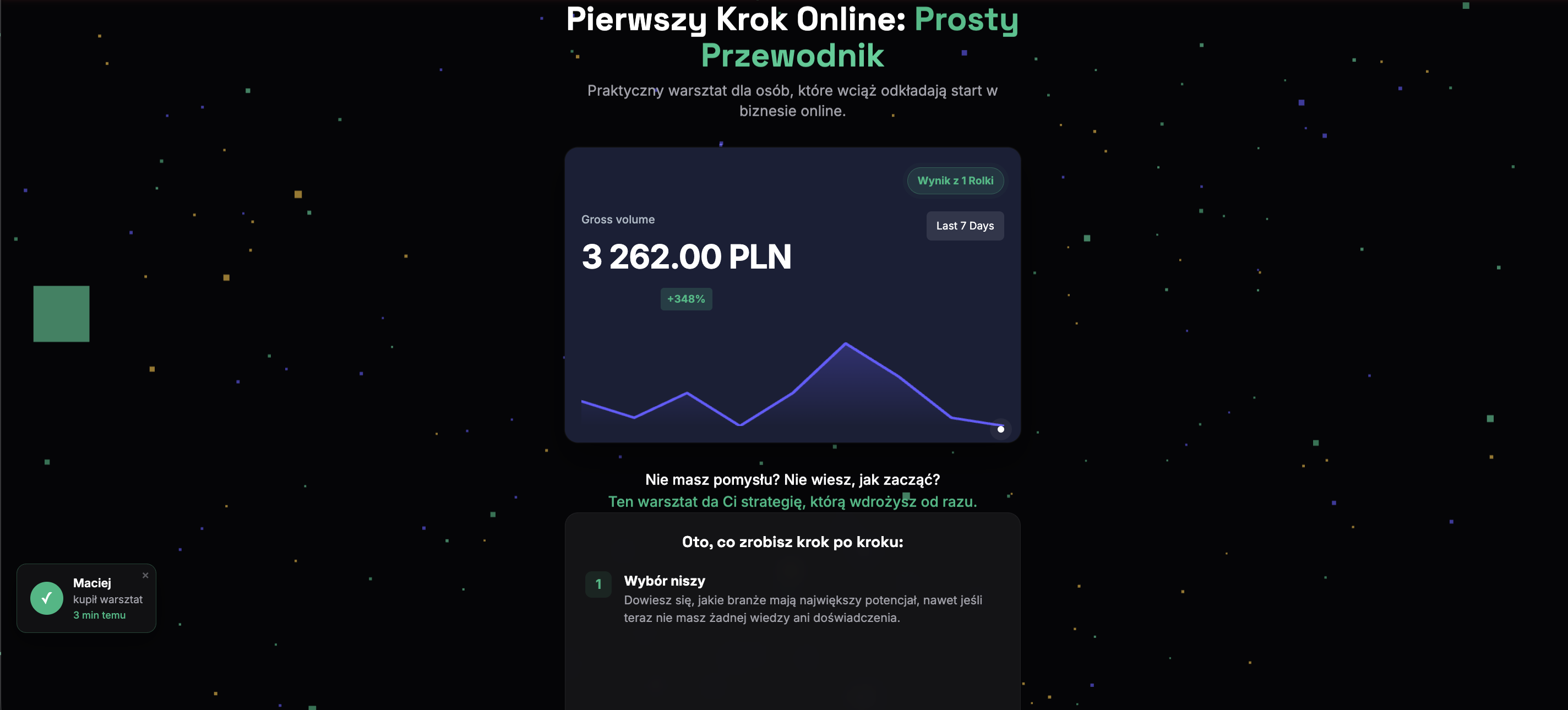 Pierwszy Krok Online - landing page z AI