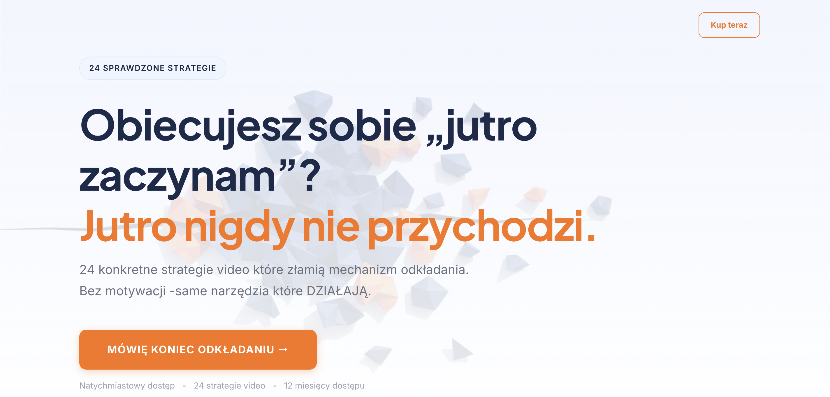 Koniec Prokrastynacji - landing page z AI